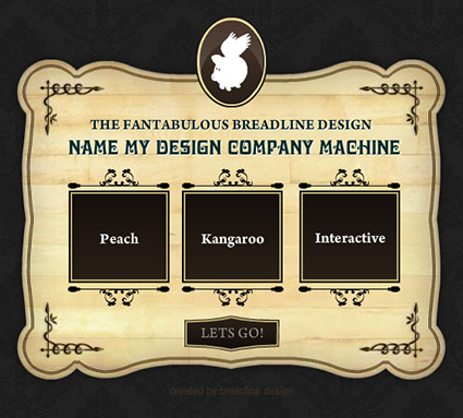 Name My Design Company Machine